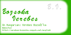 bozsoka verebes business card